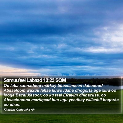 Samuu'eel Labaad 13:23 SOM Bible Verse Image