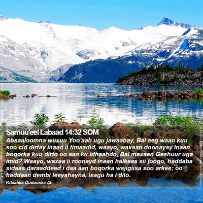 Samuu'eel Labaad 14:32 SOM Bible Verse Image
