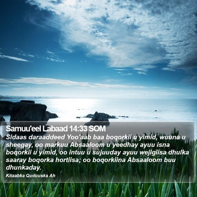 Samuu'eel Labaad 14:33 SOM Bible Verse Image