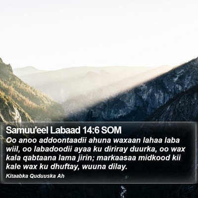 Samuu'eel Labaad 14:6 SOM Bible Verse Image