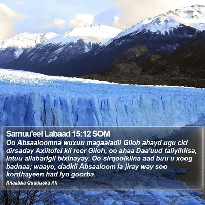 Samuu'eel Labaad 15:12 SOM Bible Verse Image