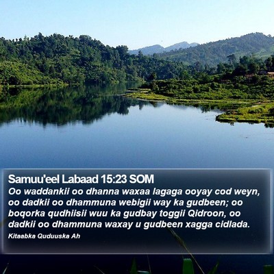 Samuu'eel Labaad 15:23 SOM Bible Verse Image