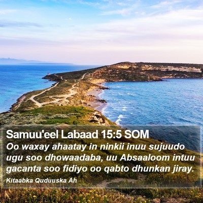 Samuu'eel Labaad 15:5 SOM Bible Verse Image