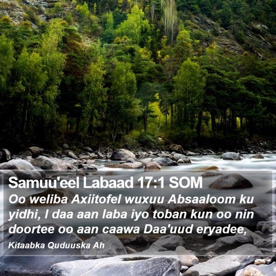 Samuu'eel Labaad 17:1 SOM Bible Verse Image