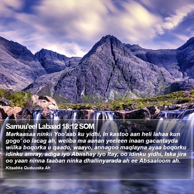 Samuu'eel Labaad 18:12 SOM Bible Verse Image
