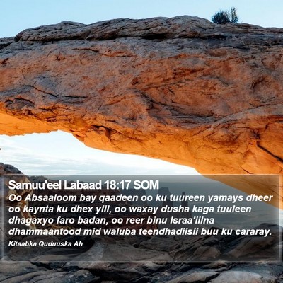 Samuu'eel Labaad 18:17 SOM Bible Verse Image