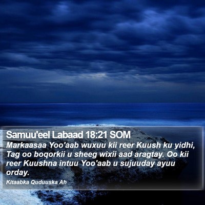Samuu'eel Labaad 18:21 SOM Bible Verse Image