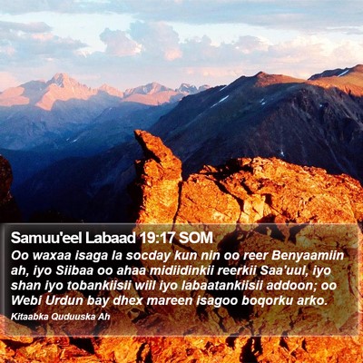 Samuu'eel Labaad 19:17 SOM Bible Verse Image
