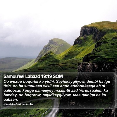 Samuu'eel Labaad 19:19 SOM Bible Verse Image