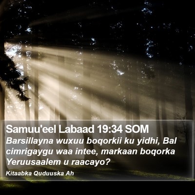 Samuu'eel Labaad 19:34 SOM Bible Verse Image