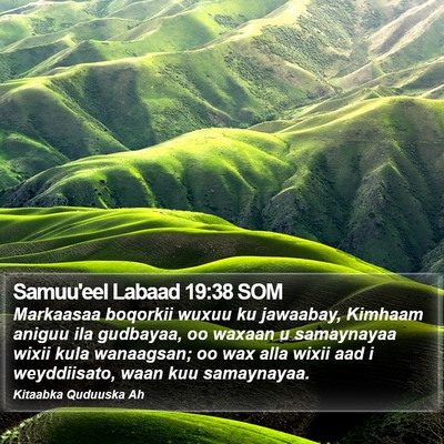 Samuu'eel Labaad 19:38 SOM Bible Verse Image