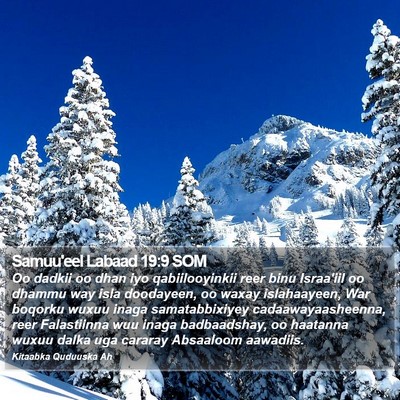 Samuu'eel Labaad 19:9 SOM Bible Verse Image