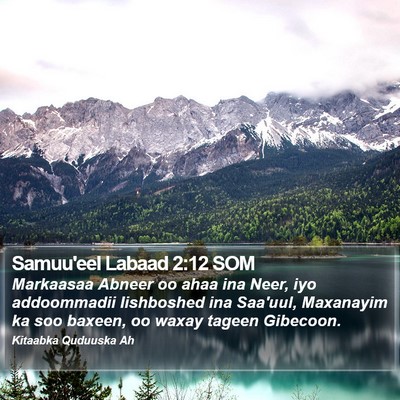 Samuu'eel Labaad 2:12 SOM Bible Verse Image