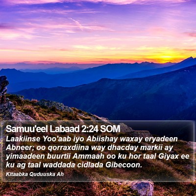 Samuu'eel Labaad 2:24 SOM Bible Verse Image