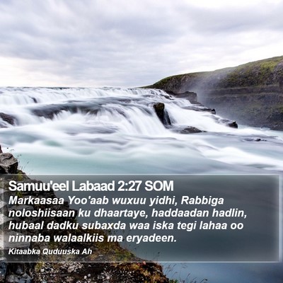 Samuu'eel Labaad 2:27 SOM Bible Verse Image