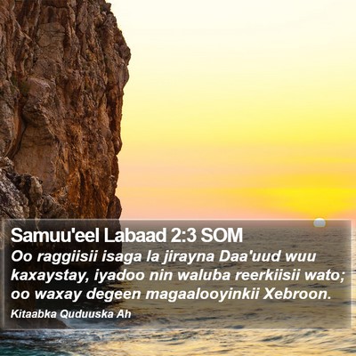 Samuu'eel Labaad 2:3 SOM Bible Verse Image