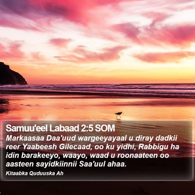 Samuu'eel Labaad 2:5 SOM Bible Verse Image