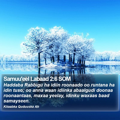 Samuu'eel Labaad 2:6 SOM Bible Verse Image