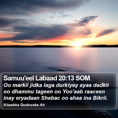 Samuu'eel Labaad 20:13 SOM Bible Verse Image