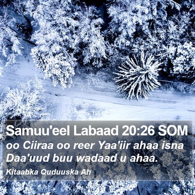 Samuu'eel Labaad 20:26 SOM Bible Verse Image