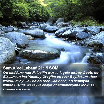 Samuu'eel Labaad 21:19 SOM Bible Verse Image