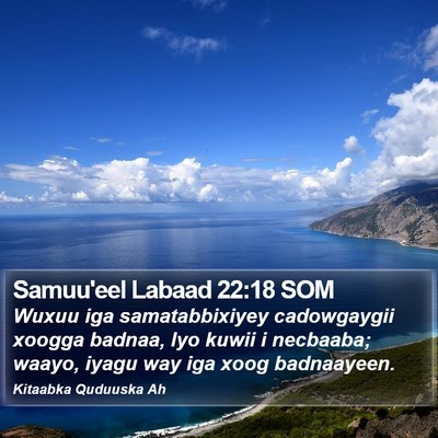 Samuu'eel Labaad 22:18 SOM Bible Verse Image
