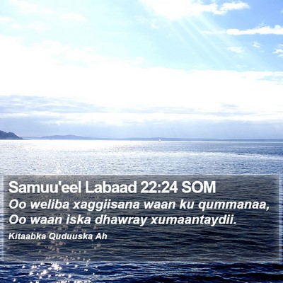 Samuu'eel Labaad 22:24 SOM Bible Verse Image