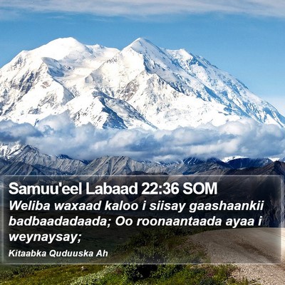 Samuu'eel Labaad 22:36 SOM Bible Verse Image