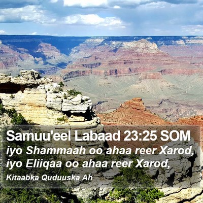 Samuu'eel Labaad 23:25 SOM Bible Verse Image