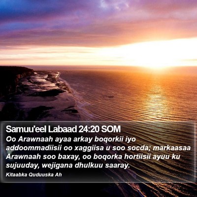 Samuu'eel Labaad 24:20 SOM Bible Verse Image
