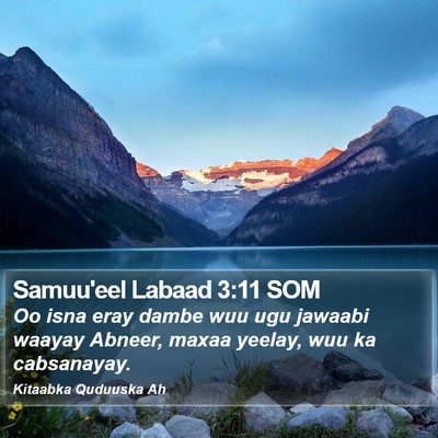 Samuu'eel Labaad 3:11 SOM Bible Verse Image