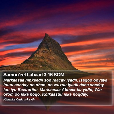 Samuu'eel Labaad 3:16 SOM Bible Verse Image