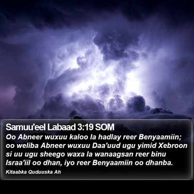 Samuu'eel Labaad 3:19 SOM Bible Verse Image