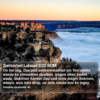 Samuu'eel Labaad 3:22 SOM Bible Verse Image