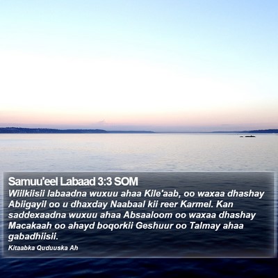 Samuu'eel Labaad 3:3 SOM Bible Verse Image