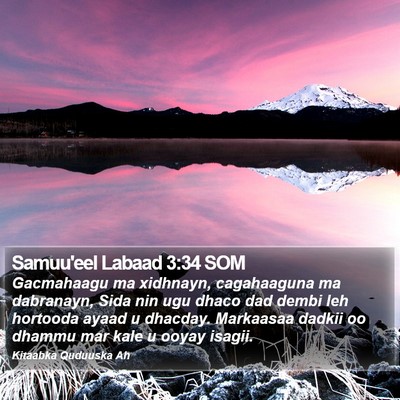 Samuu'eel Labaad 3:34 SOM Bible Verse Image