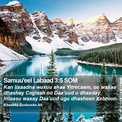 Samuu'eel Labaad 3:5 SOM Bible Verse Image