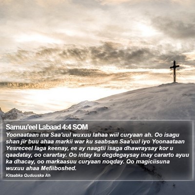Samuu'eel Labaad 4:4 SOM Bible Verse Image