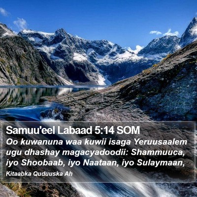 Samuu'eel Labaad 5:14 SOM Bible Verse Image