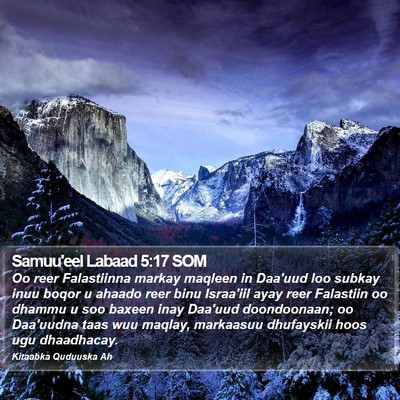 Samuu'eel Labaad 5:17 SOM Bible Verse Image