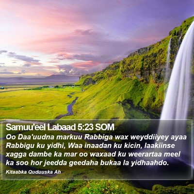 Samuu'eel Labaad 5:23 SOM Bible Verse Image