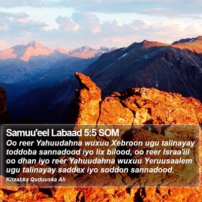 Samuu'eel Labaad 5:5 SOM Bible Verse Image
