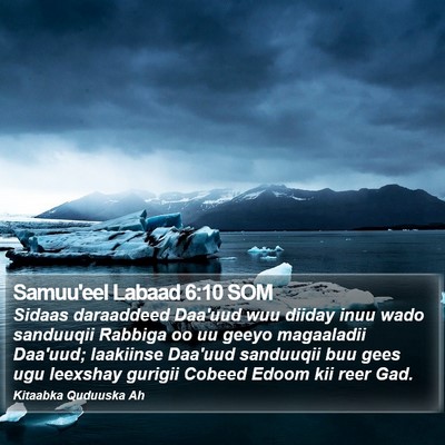 Samuu'eel Labaad 6:10 SOM Bible Verse Image