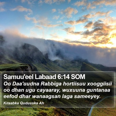 Samuu'eel Labaad 6:14 SOM Bible Verse Image
