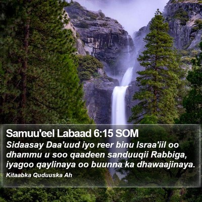 Samuu'eel Labaad 6:15 SOM Bible Verse Image