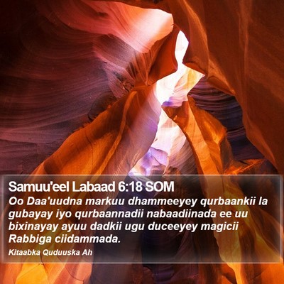Samuu'eel Labaad 6:18 SOM Bible Verse Image
