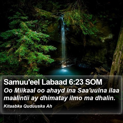 Samuu'eel Labaad 6:23 SOM Bible Verse Image