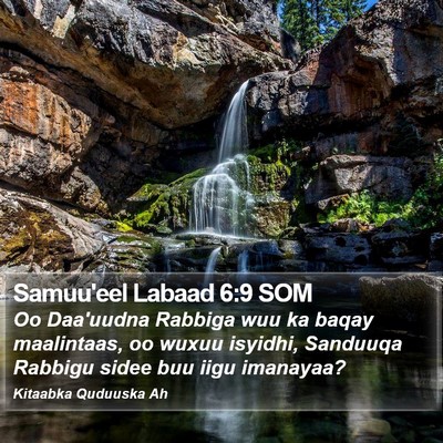 Samuu'eel Labaad 6:9 SOM Bible Verse Image