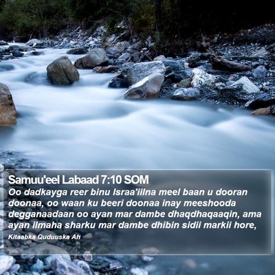 Samuu'eel Labaad 7:10 SOM Bible Verse Image