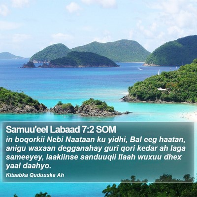Samuu'eel Labaad 7:2 SOM Bible Verse Image